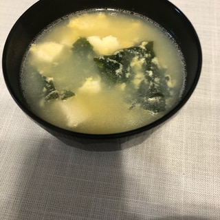 ふんわり卵と豆腐のスープ